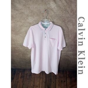Calvin Klein Liquid Touch Polo~Pink~Men’s size Small~NWOT